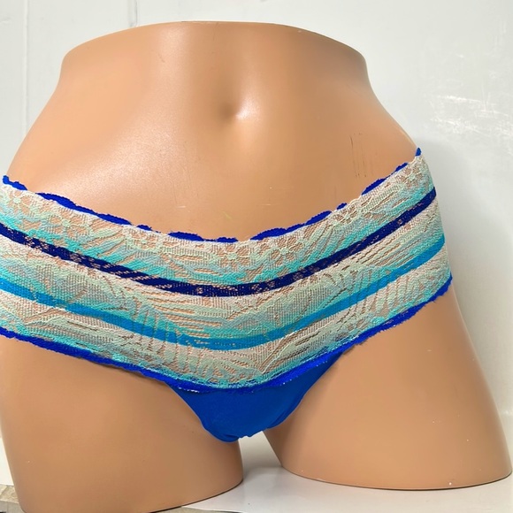 PINK Victoria's Secret Other - PINK Victoria’s Secret Low Rise Cheekster Wide Lace Waistband Almost Thong Panty